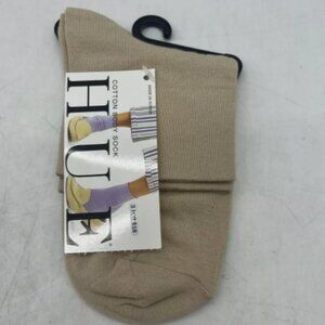 9 Pairs HUE Beige Cotton Body Sock One Size Socks U6373